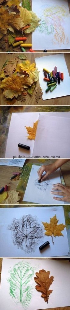 Интересные поделки из осенних листьев