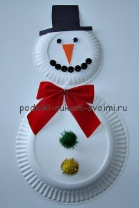 как сделать снеговика зимние поделки с детьми своими руками
