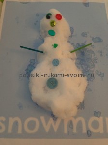 снеговик аппликация