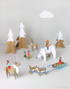 diy-winter-peg-dolls-with-cardboard-animals