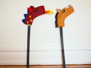 1 make a hobby horse and dragon out of hockey sticks diy 1 toy