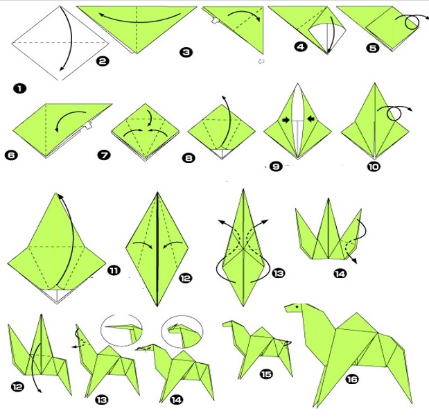 оригами схема верблюд