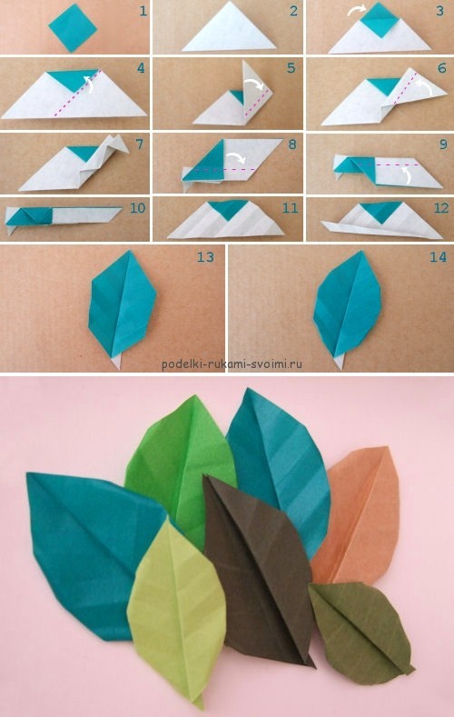 Детские осенние поделки из бумаги. оригами