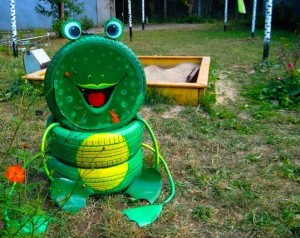 Поделки из шин для сада и огорода своими руками